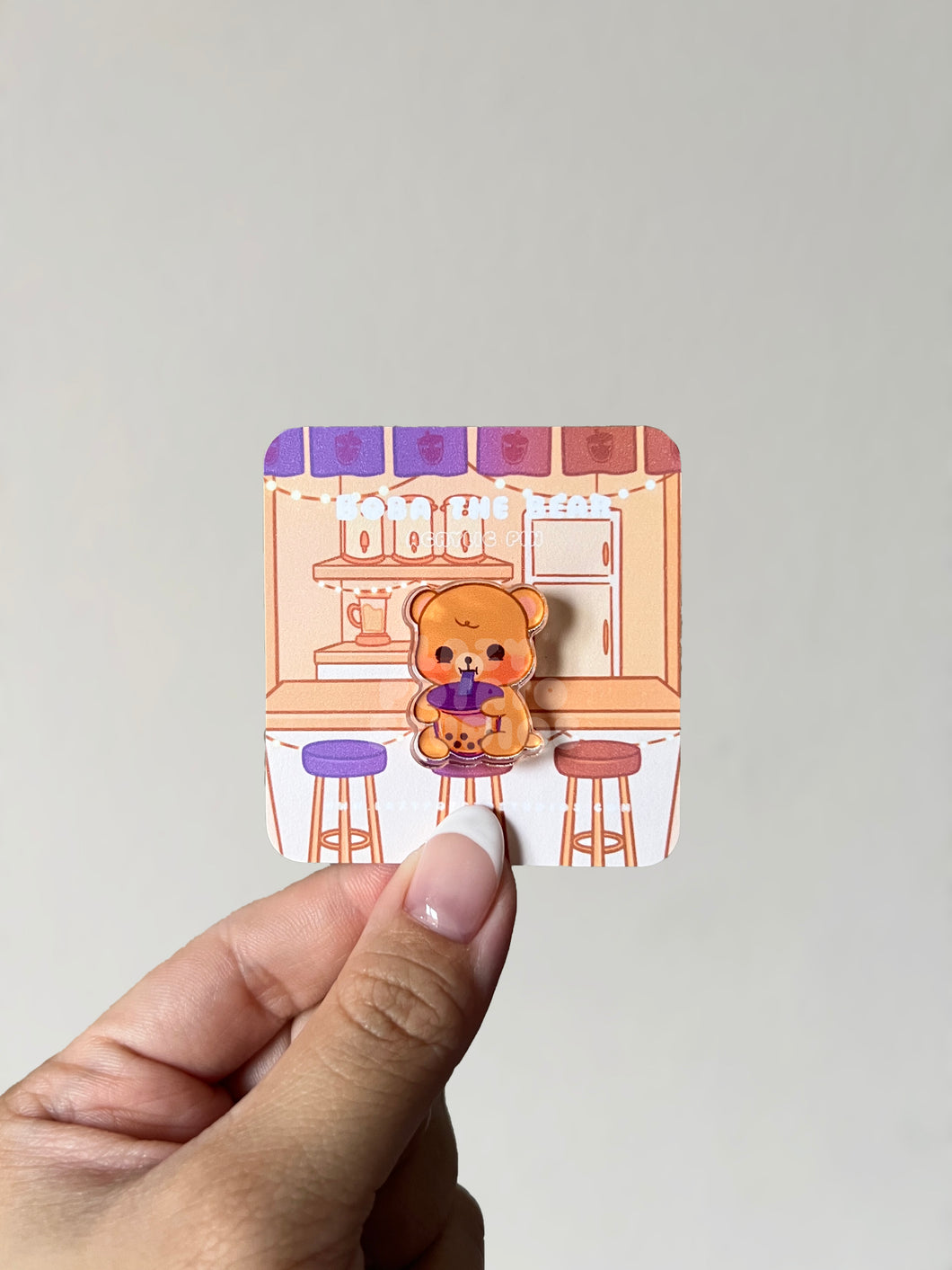 Boba The Bear Acrylic Pin