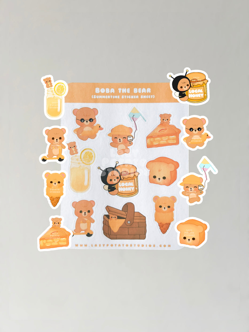 Boba The Bear Summertime Sticker Sheet