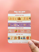Load image into Gallery viewer, Boba The Bear Stationery Set Mini Binder With Matching Washi Tape Samples, Deco Sticker Sheet &amp; Extra Binder Cover
