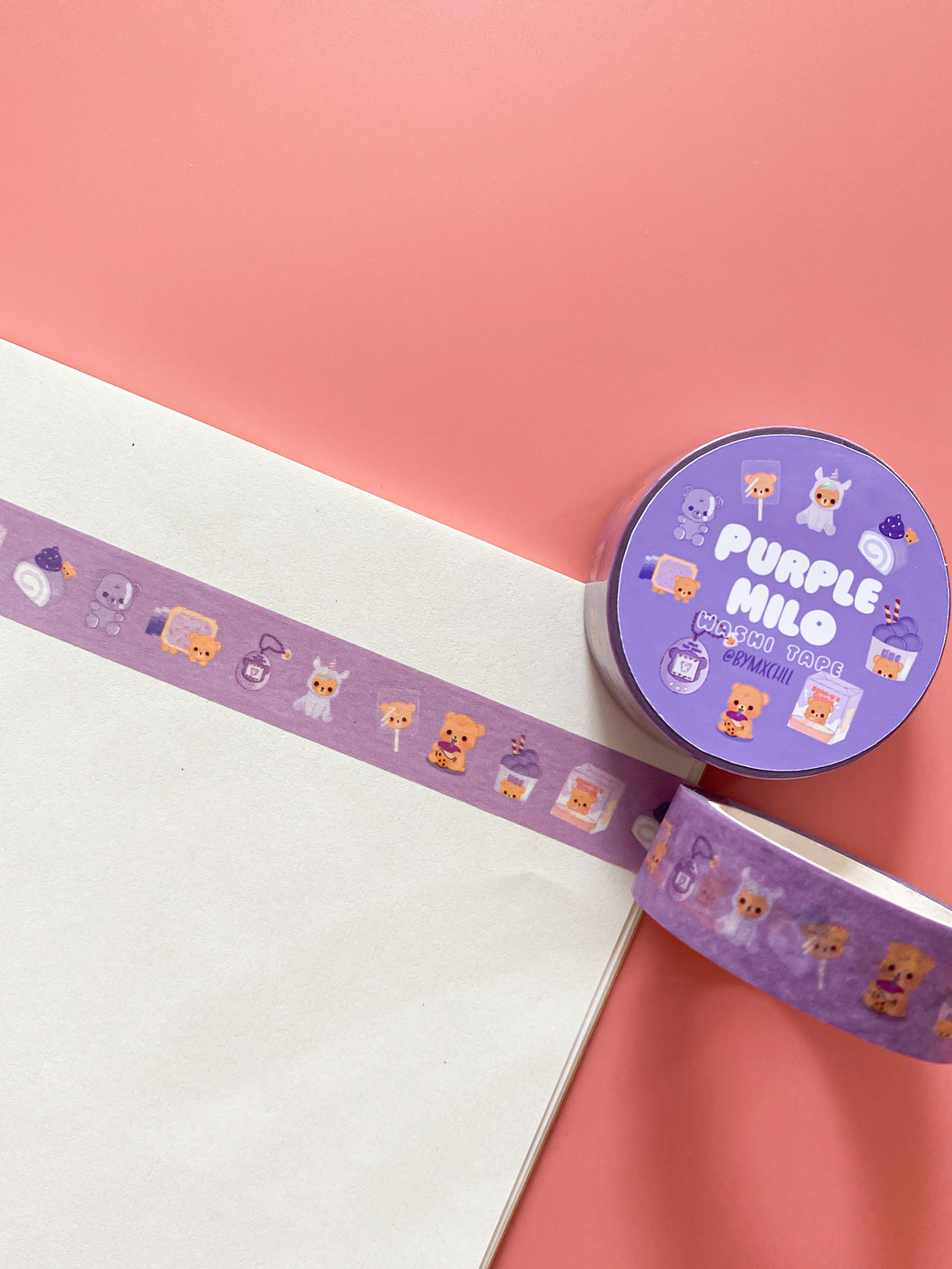 Purple Milo Washi Tape